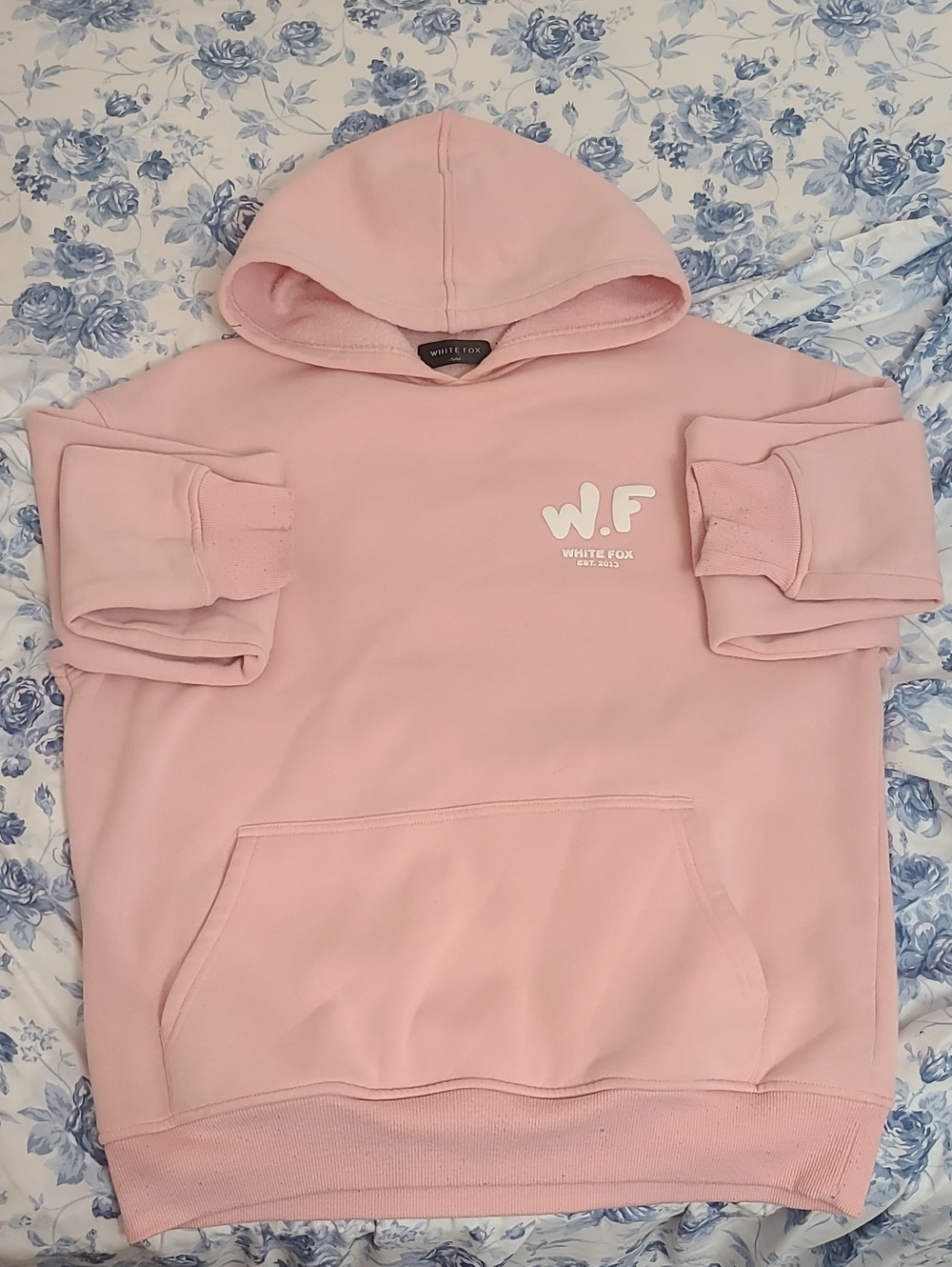 White Fox Boutique Soft Pink WF Logo Hoodie